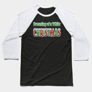 White Christmas Graphic Baseball T-Shirt